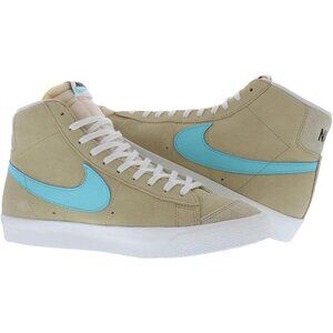Nike  Men's Blazer Mid '77 Premium Shoes, Desert Sand/Aqua, US 10